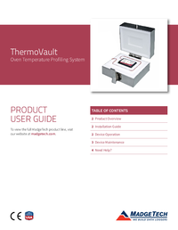 Thumbnail of document Manual - ThermoVault Oven Temperature Profiler